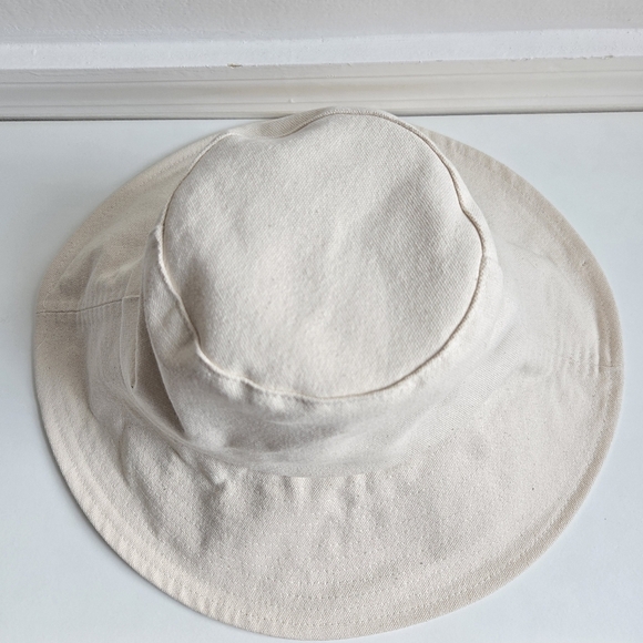 New Wyeth 100% Cotton Canvas Natural Adjustable Wide Brim Sun Hat One Size NWT main image 15